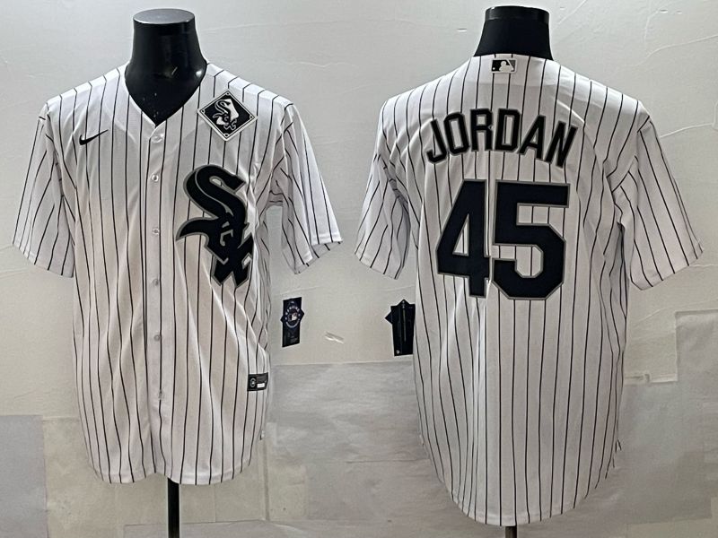 Men Chicago White Sox #45 Jordan white Nike MLB 2025 jersey 09
